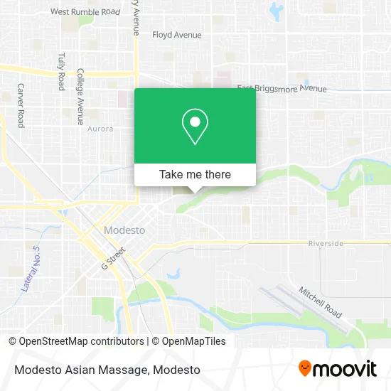 Modesto Asian Massage map