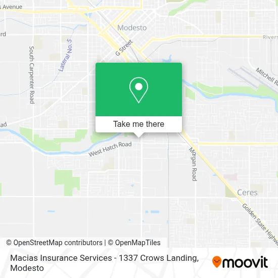 Macias Insurance Services - 1337 Crows Landing map