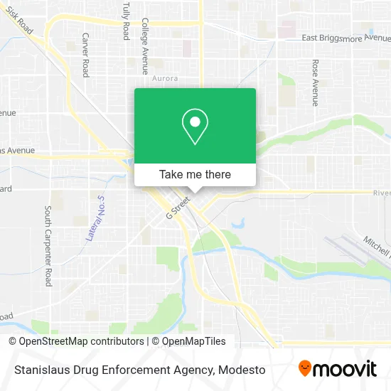 Stanislaus Drug Enforcement Agency map