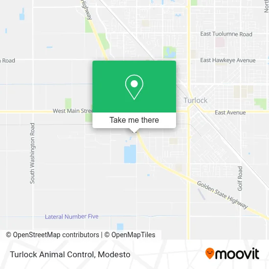 Turlock Animal Control map