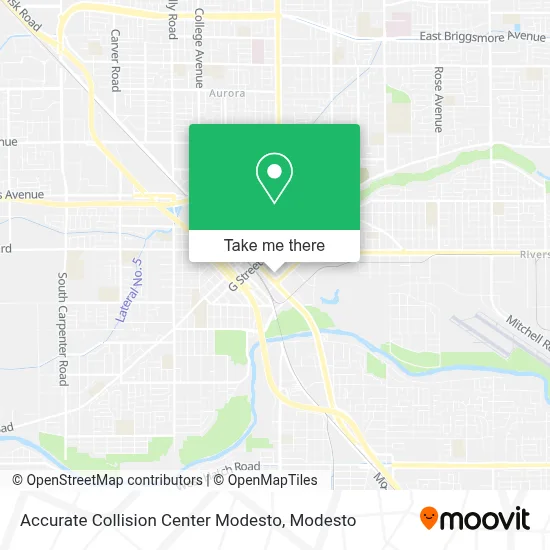 Accurate Collision Center Modesto map