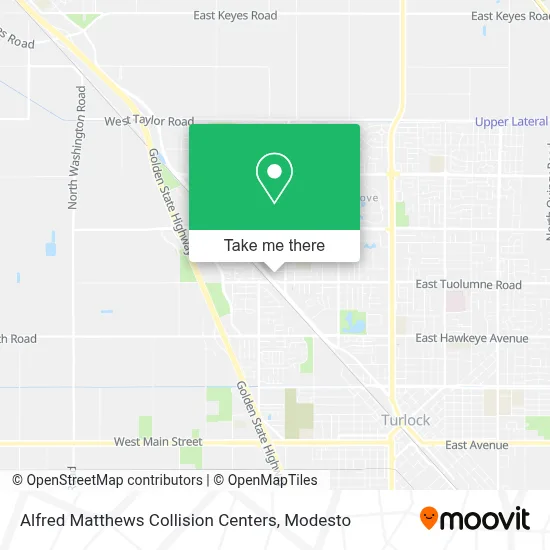 Alfred Matthews Collision Centers map