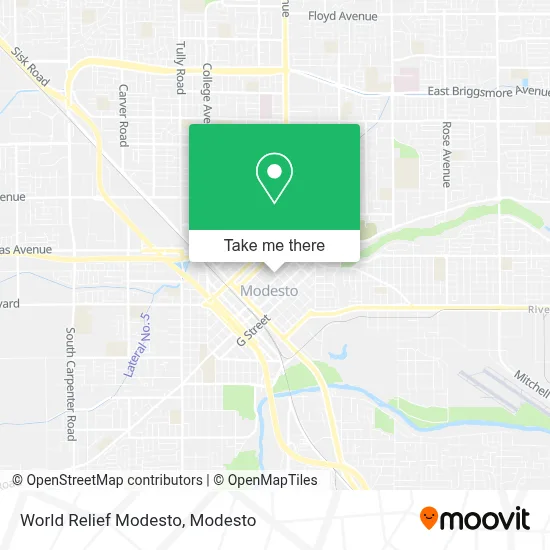 World Relief Modesto map