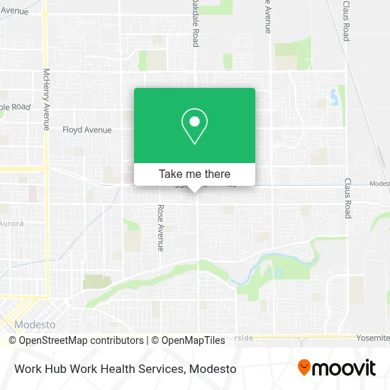 Work Hub Work Health Services map