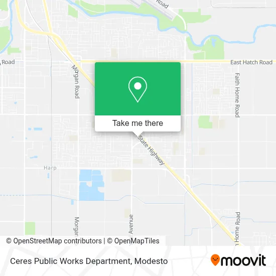 Ceres Public Works Department map