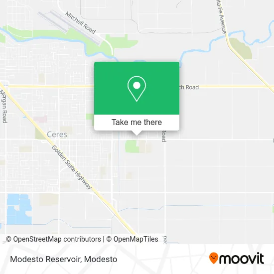 Modesto Reservoir map
