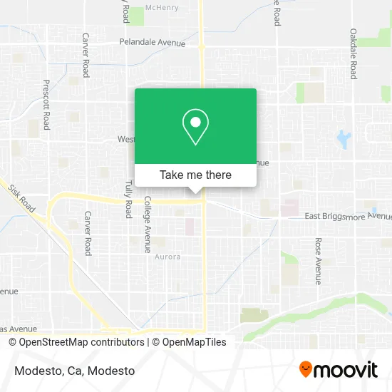 Modesto, Ca map