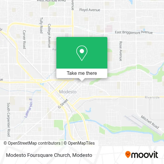 Modesto Foursquare Church map