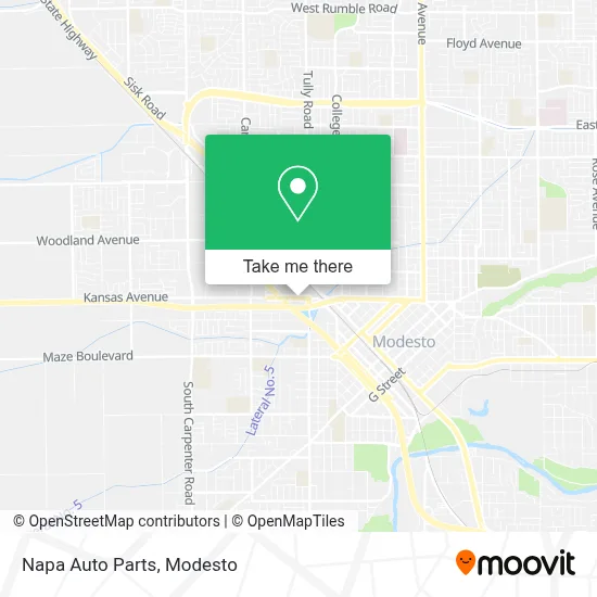 Napa Auto Parts map