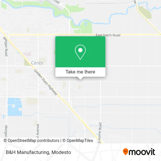 B&H Manufacturing map