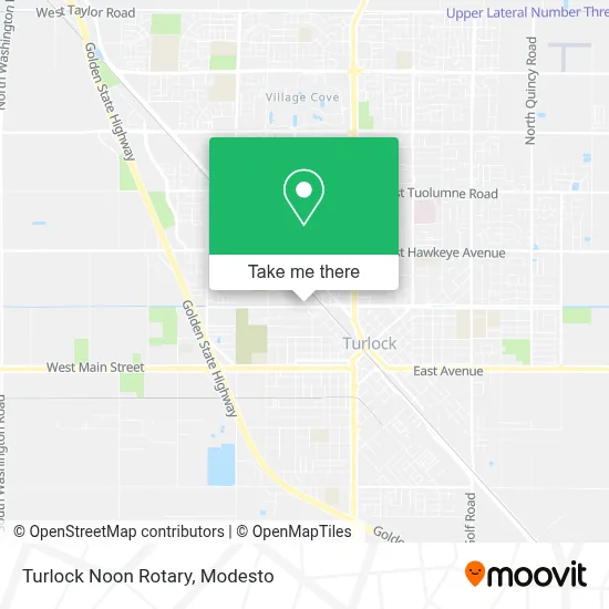 Turlock Noon Rotary map