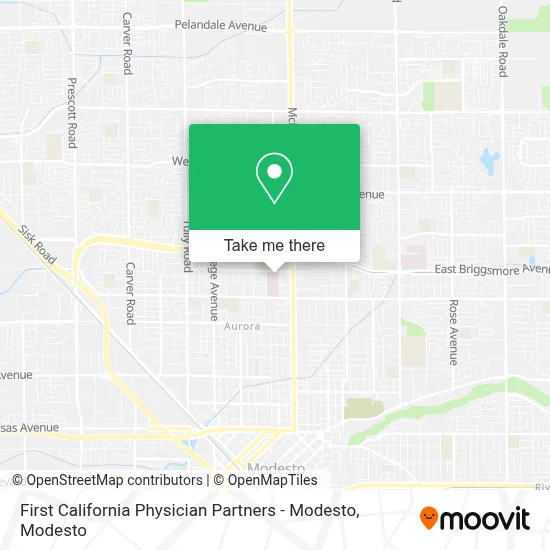 First California Physician Partners - Modesto map