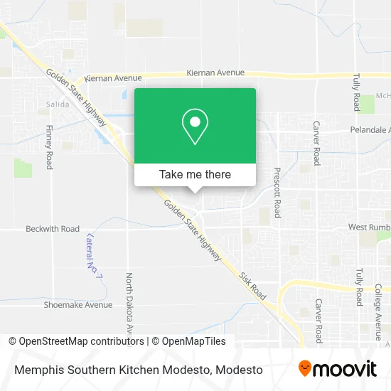 Memphis Southern Kitchen Modesto map