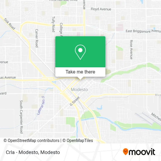 Crla - Modesto map