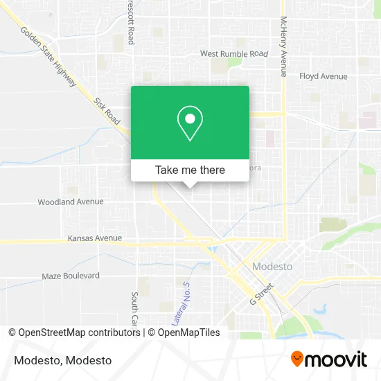 Modesto map