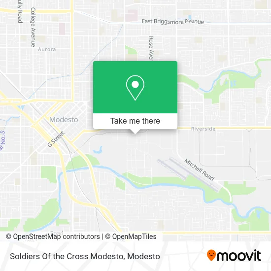 Soldiers Of the Cross Modesto map