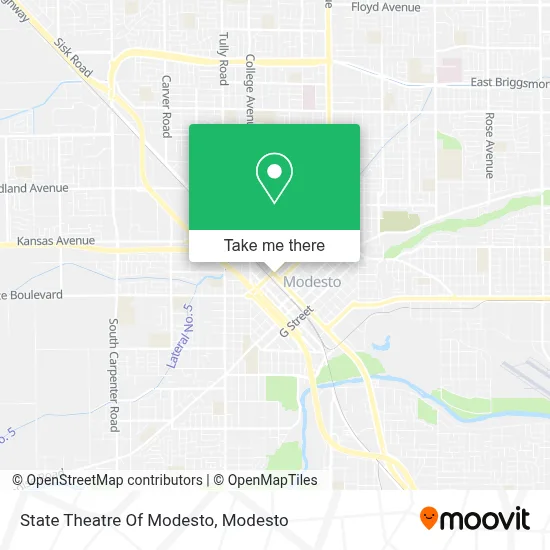 State Theatre Of Modesto map