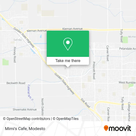 Mimi's Cafe map