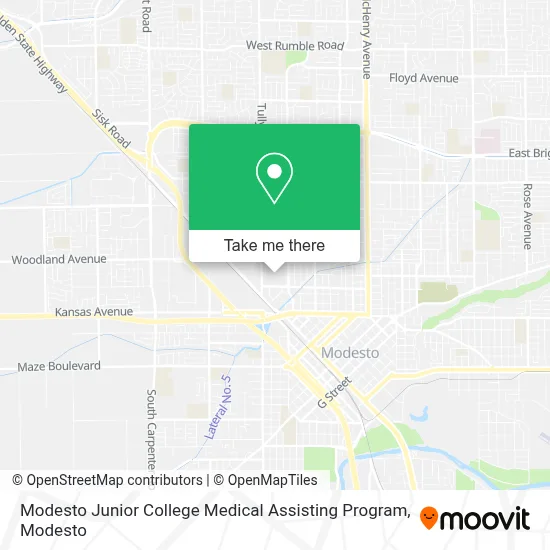 Modesto Junior College Medical Assisting Program map