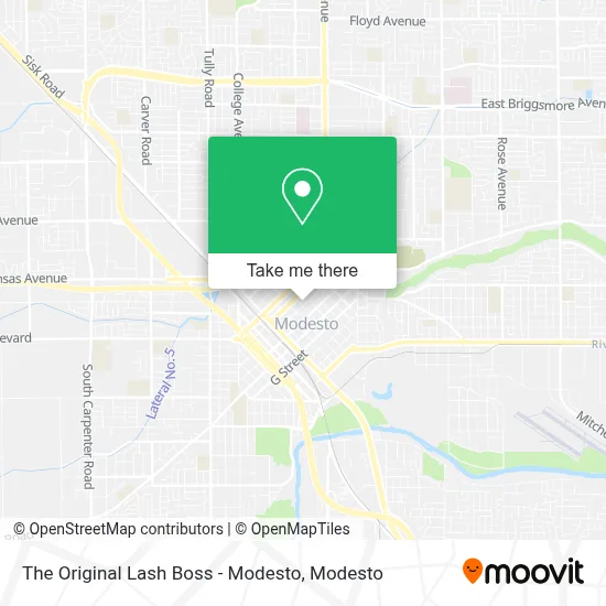 The Original Lash Boss - Modesto map