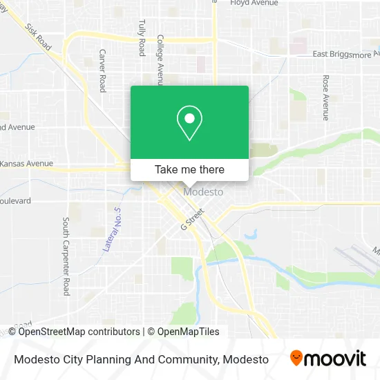 Modesto City Planning And Community map