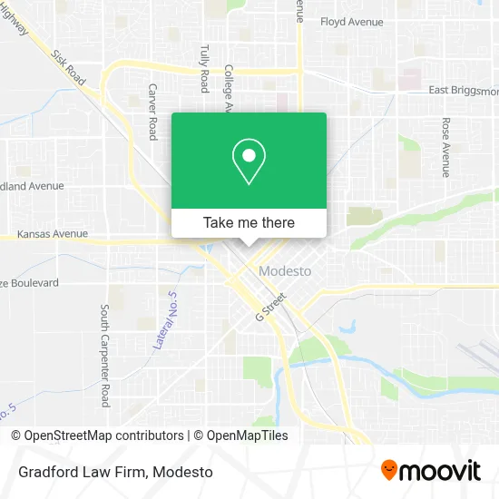 Gradford Law Firm map