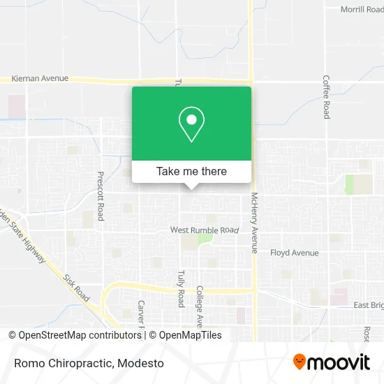 Romo Chiropractic map