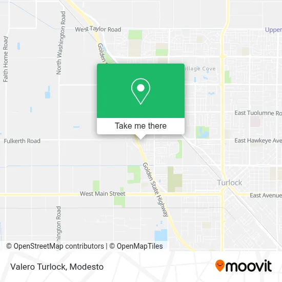 Valero Turlock map