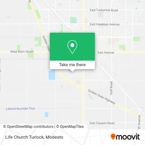 Life Church Turlock map