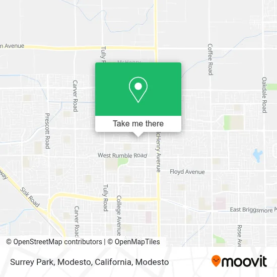 Surrey Park, Modesto, California map