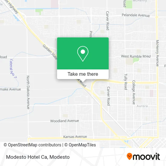 Modesto Hotel Ca map