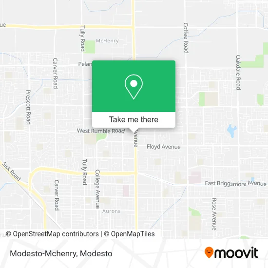 Modesto-Mchenry map