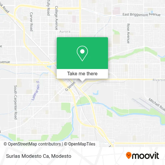 Surlas Modesto Ca map