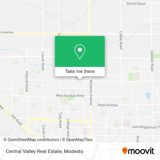 Central Valley Real Estate map