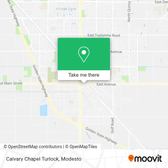 Calvary Chapel Turlock map
