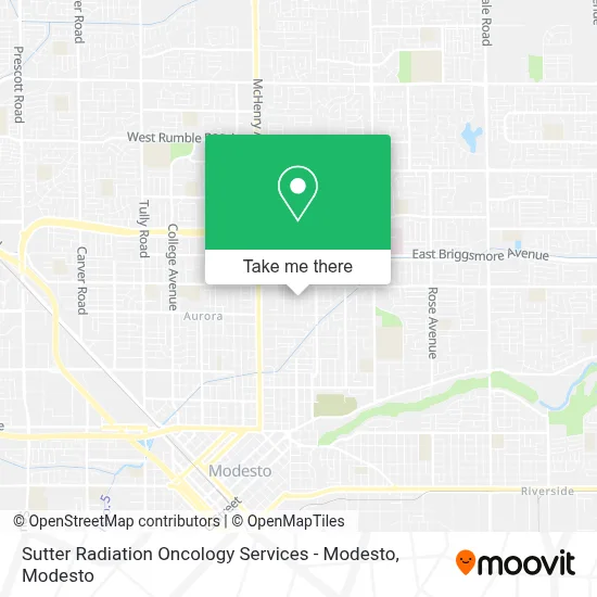 Sutter Radiation Oncology Services - Modesto map