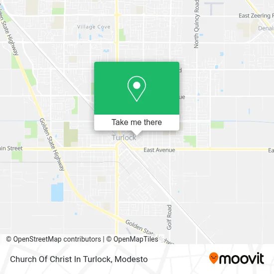 Church Of Christ In Turlock map