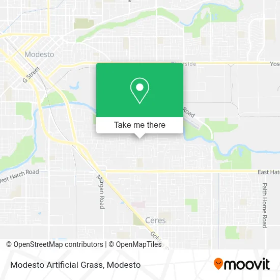 Modesto Artificial Grass map