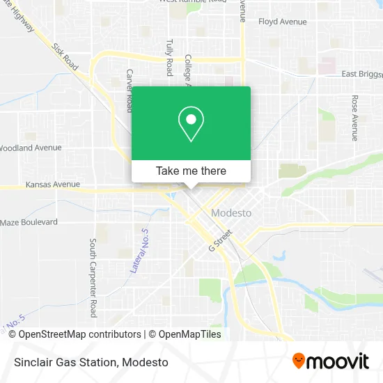 Sinclair Gas Station map