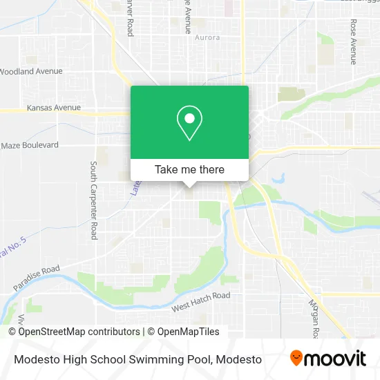 Modesto High School Swimming Pool map