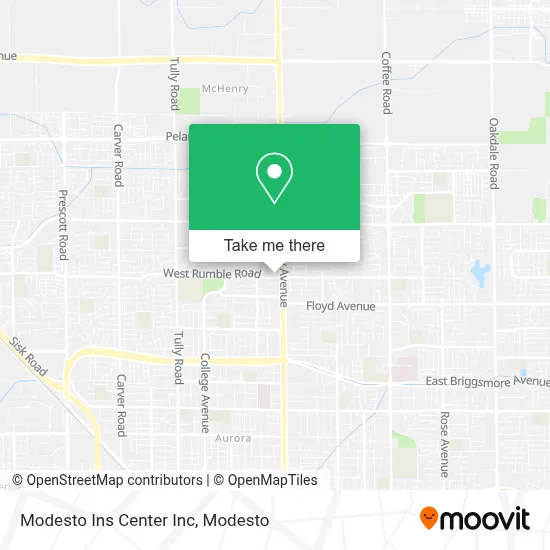 Modesto Ins Center Inc map