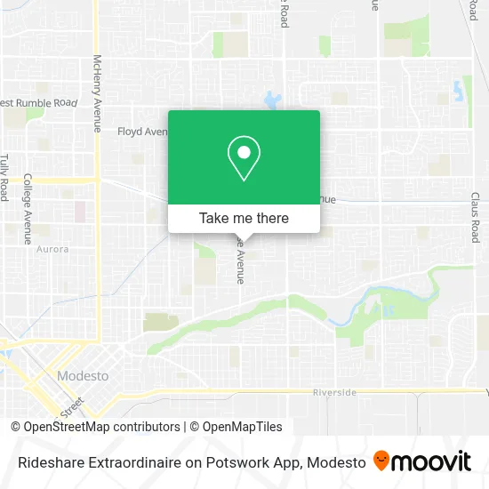 Rideshare Extraordinaire on Potswork App map
