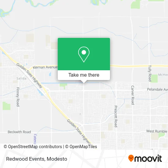 Redwood Events map