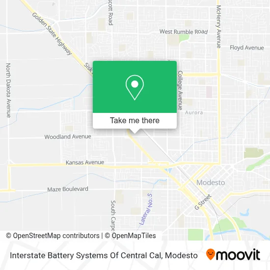 Interstate Battery Systems Of Central Cal map