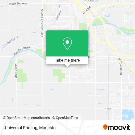 Universal Roofing map