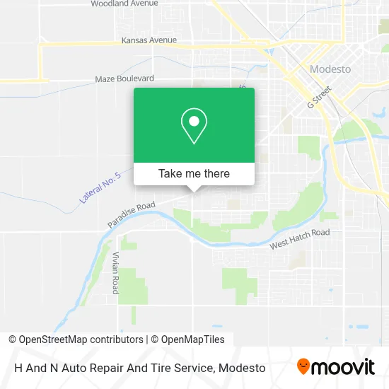 H And N Auto Repair And Tire Service map