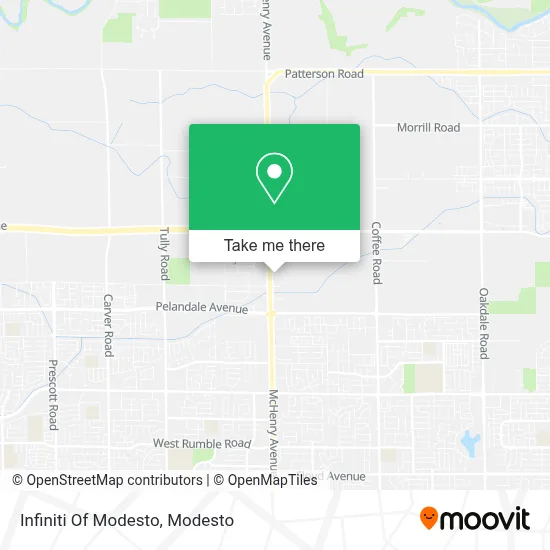 Infiniti Of Modesto map