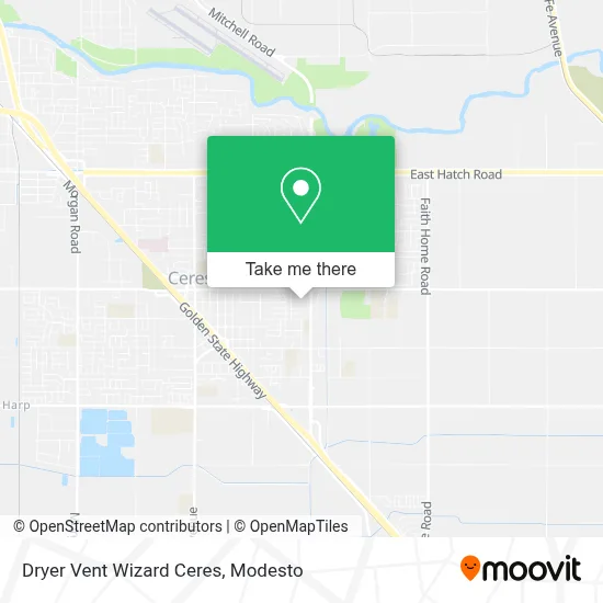 Dryer Vent Wizard Ceres map