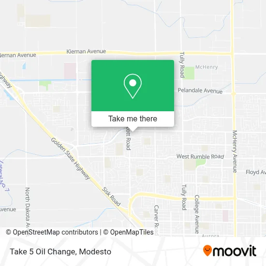 Take 5 Oil Change map