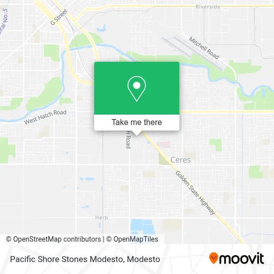 Pacific Shore Stones Modesto map